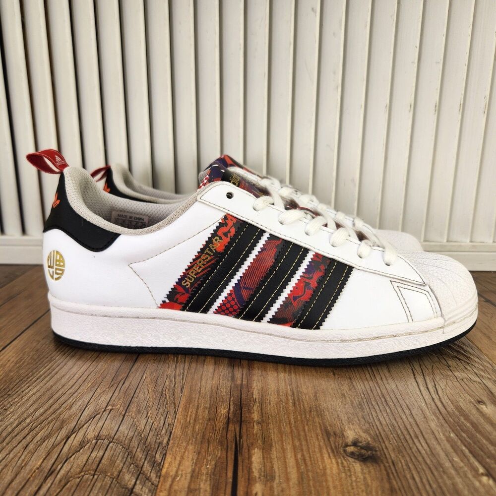 Adidas Superstar Chinese New Year of the OX Sneakers Men's 8 White Shoes Q47184
